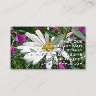 Daisy en Fireweed Wildflower Visitekaartje