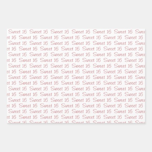 Daisy en Heart Sweet Sixteen Inpakpapier Vel (Voorkant 2)