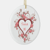 Daisy en Heart Sweet Sixteen Keramisch Ornament (Rechts)