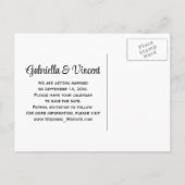 Daisy en Hoefijzer Westerne Wedding sparen de Datu Aankondigingskaart (Achterkant)