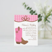 Daisy en Lasso Cowgirl Boot Kaart (Staand voorkant)