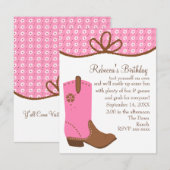 Daisy en Lasso Cowgirl Boot Kaart (Voorkant / Achterkant)