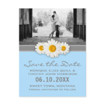 Daisy en lint bruiloft Save the Date Briefkaart