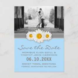 Daisy en lint bruiloft Save the Date Briefkaart