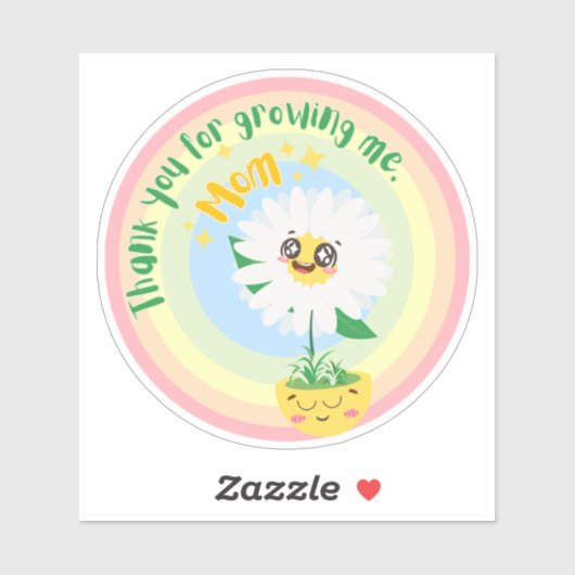 Daisy en mam plant sticker (Vel)