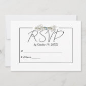 Daisy en Parels RSVP Huwelijk Kaart (Voorkant)
