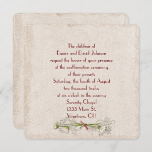 Daisy en Pearl Vow Renewal Uitnodiging