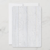 daisy en polka dot lint op houtverjaardag uitnodig kaart (Achterkant)