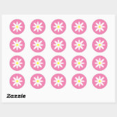 Daisy en Polka Dots Ronde Sticker (Vel)