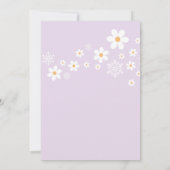 Daisy en Snowflake Retro Baby Sprinkle Kaart (Achterkant)