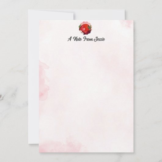 Daisy en Strawberry Flat Note Kaarten Notitiekaartje (Achterkant)