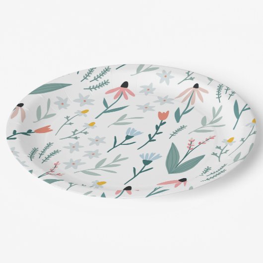 Daisy en Tulip Party Borden Papieren Bordje (Gekanteld)