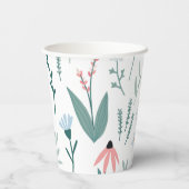 Daisy en Tulip Party Cups Papieren Bekers (Achterkant)