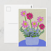 Daisy en vergeet me niet Briefkaart (Voorkant / Achterkant)