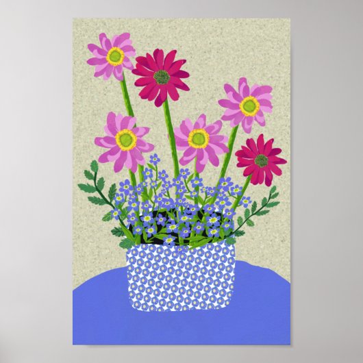 Daisy en vergeet me niet poster (Voorkant)