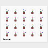 Daisy en Vlinders Envelope Seals Ronde Sticker (Vel)