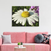 Daisy en Zomer Lila Wildflower Canvas Afdruk (Insitu (Woonkamer))