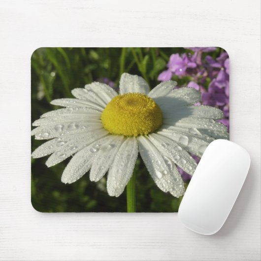 Daisy en Zomer Lila Wildflower Muismat (Met muis)