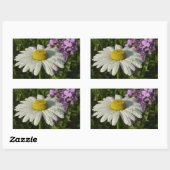 Daisy en Zomer Lila Wildflower Rechthoekige Sticker (Vel)