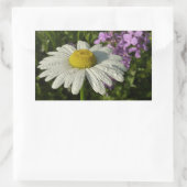 Daisy en Zomer Lila Wildflower Rechthoekige Sticker (Tas)