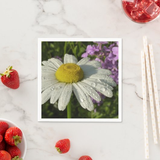 Daisy en Zomer Lila Wildflower Servet (Insitu)