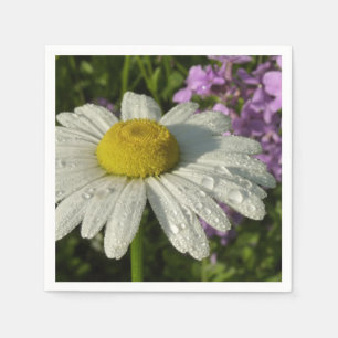 Daisy en Zomer Lila Wildflower Servet