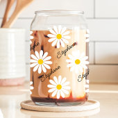 Daisy esthetische aangepaste naam blikvorm glas