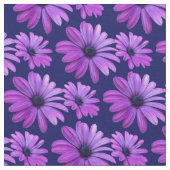 Daisy Fabric Blue Daisy Fabric Cotton of Poly Stof (Close Up)