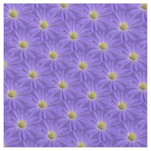 Daisy Fabric Paars Daisy Fabric Cotton of Poly Stof (Close Up)