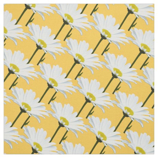 Daisy Fabric Yellow Daisy Fabric Cotton of Poly Stof (Swatch)