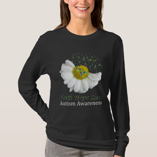 Daisy Faith Hope Love Autism Awareness T-shirt (Voorkant)