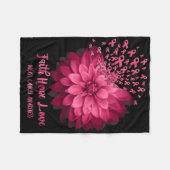 Daisy Faith Hope Love Breast Cancer Awareness Flow Fleece Deken (Voorkant (Horizontaal))