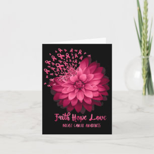 Daisy Faith Hope Love Breast Cancer Awareness Flow Kaart