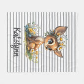 Daisy Fawn Knuffel Fleece Deken (Voorkant (Horizontaal))