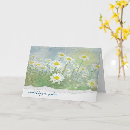 Daisy Field Dank je wel Kaart (Gele Bloem)