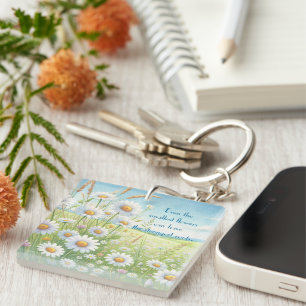 Daisy Field & Quote Sleutelhanger