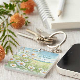 Daisy Field & Quote Sleutelhanger