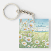 Daisy Field & Quote Sleutelhanger (Voorkant)