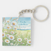 Daisy Field & Quote Sleutelhanger (Achterkant)