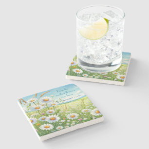Daisy Field & Quote Stenen Onderzetter