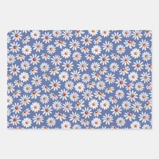 Daisy Filed Waterverf Spring zomer Inpakpapier Vel (Voorkant 3)