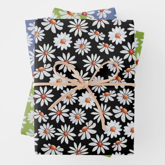 Daisy Filed Waterverf Spring zomer Inpakpapier Vel (In situ)