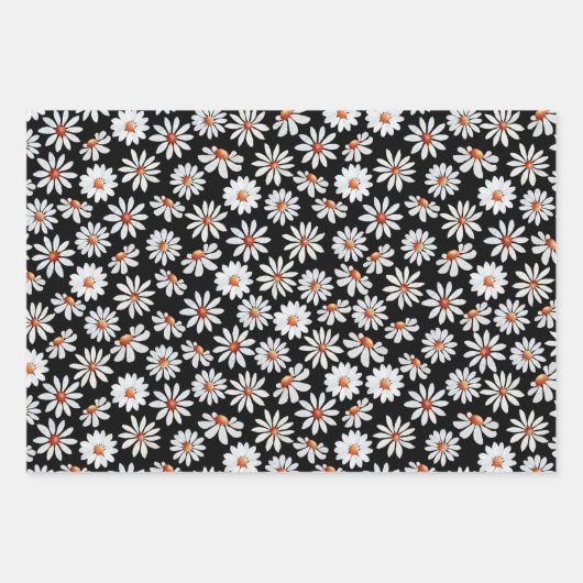 Daisy Filed Waterverf Spring zomer Inpakpapier Vel (Voorkant)