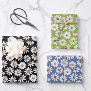 Daisy Filed Waterverf Spring zomer Inpakpapier Vel