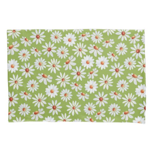 Daisy Filed Waterverf Spring zomer Kussensloop (Voorkant)