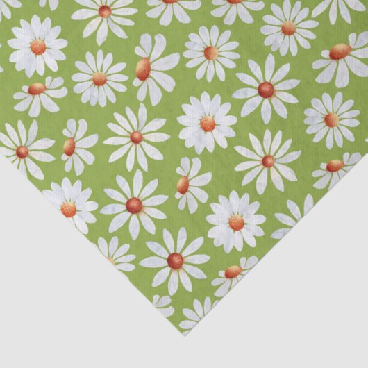 Daisy Filed Waterverf Spring zomer Tissuepapier (Detail)