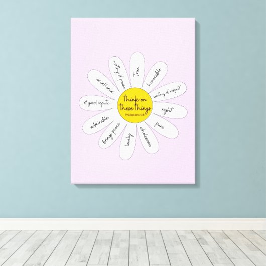 Daisy Filippenzen 4:8 Decoratief Canvas (Insitu (Houten vloer))