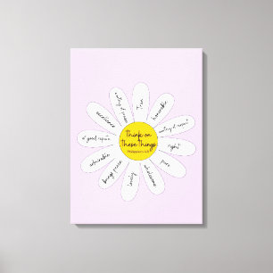 Daisy Filippenzen 4:8 Decoratief Canvas Afdruk
