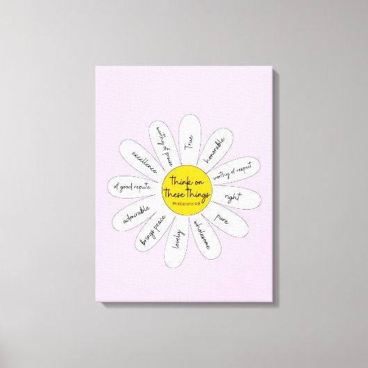 Daisy Filippenzen 4:8 Decoratief Canvas Afdruk (Voorkant)