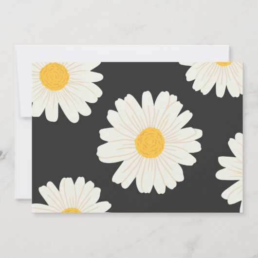 Daisy First Birthday Invitation Kaart (Achterkant)